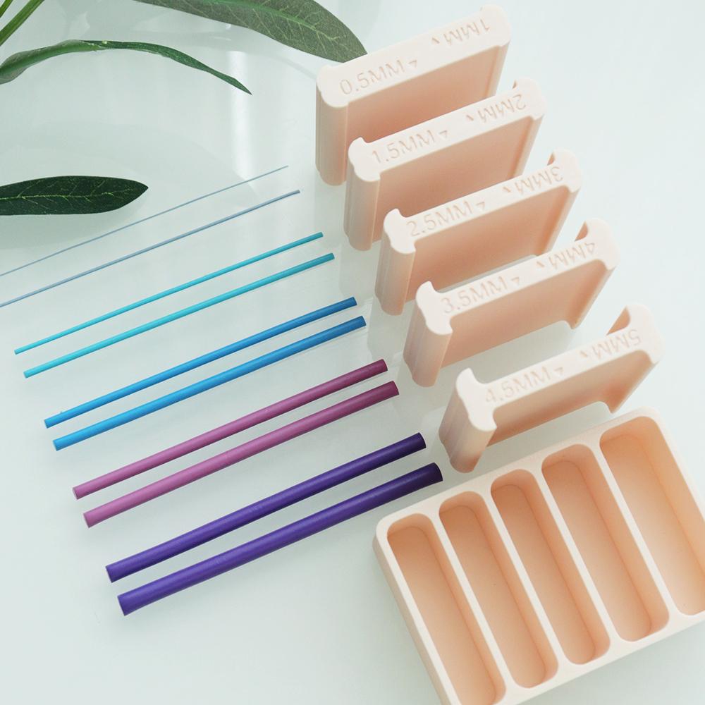 Original Polymer Clay Thickness Guide Set: Gradient Blending Tool (0.5–5mm Strips)
