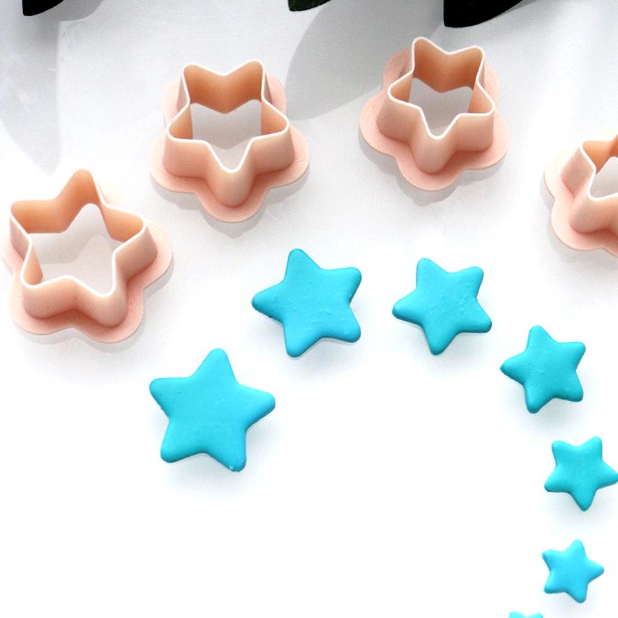 Star Shape Polymer Clay Cutter Set for Earrings Charms and DIY Jewelry Making