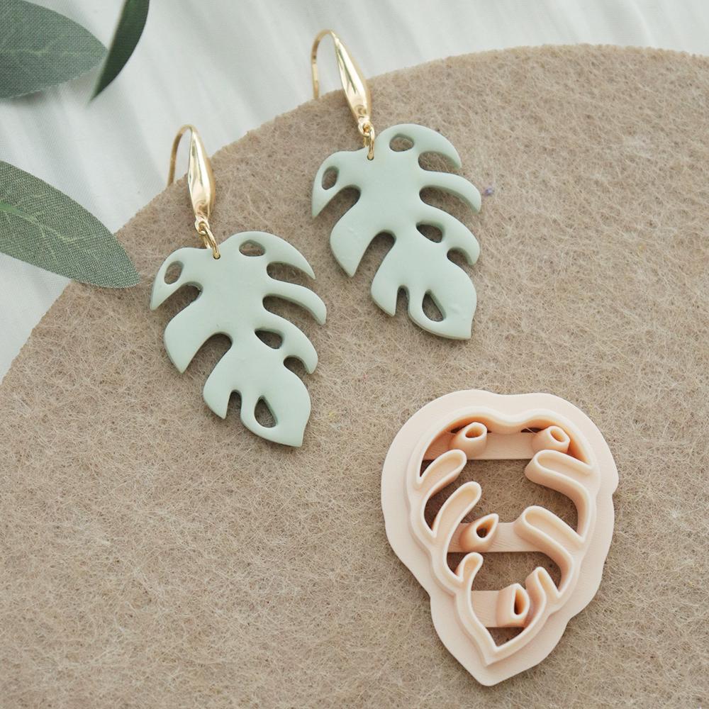 Tropical Leaf Clay Cutter | Monstera Polymer Clay Mold for Jewelry Making & DIY Projects
