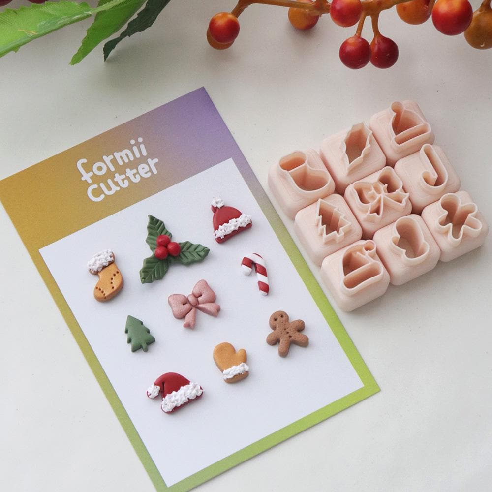 Christmas Mini Cookie Cutter Set – Holiday Clay Cutters