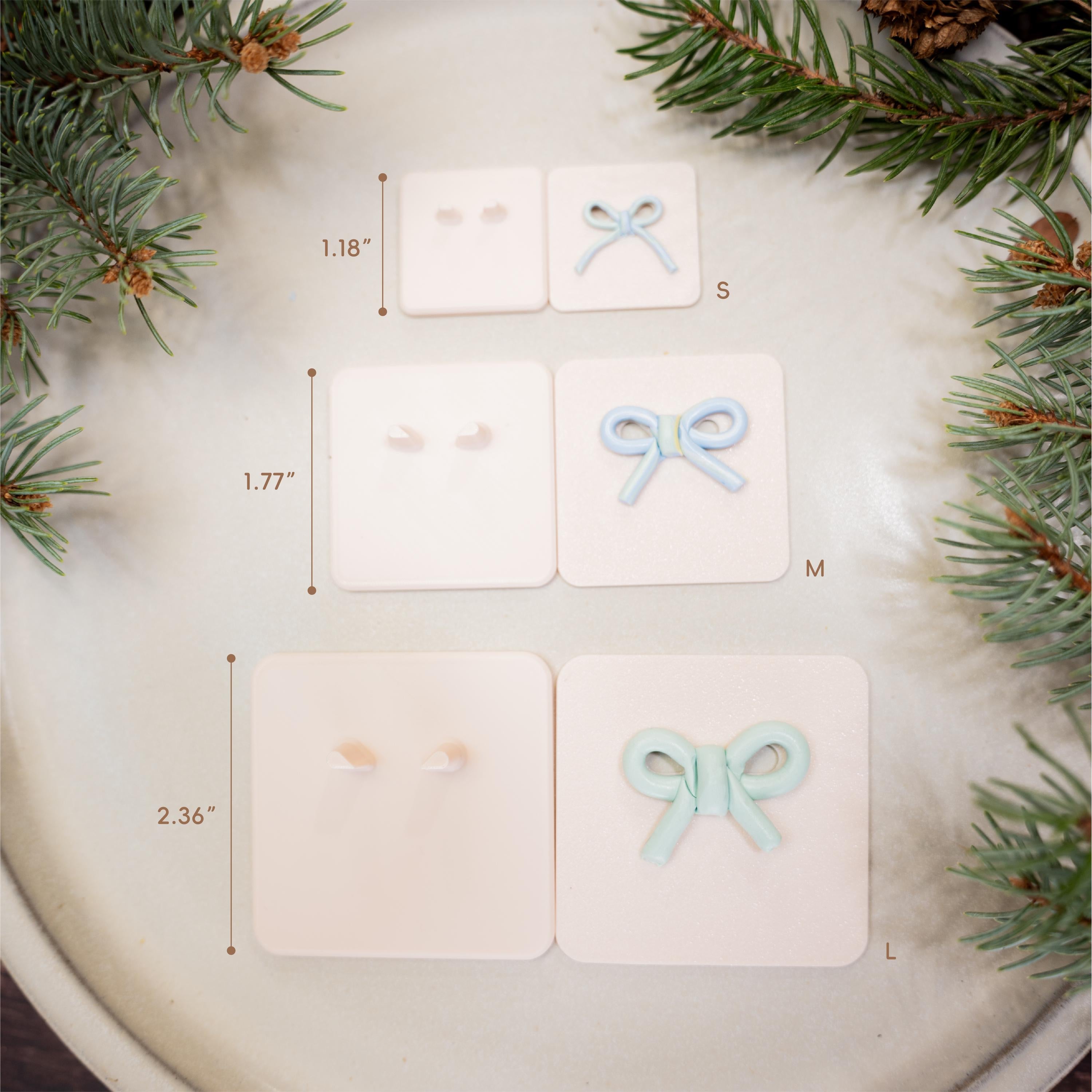 Candy Cane & Bow Polymer Clay Cutters: Holiday Jewelry Making