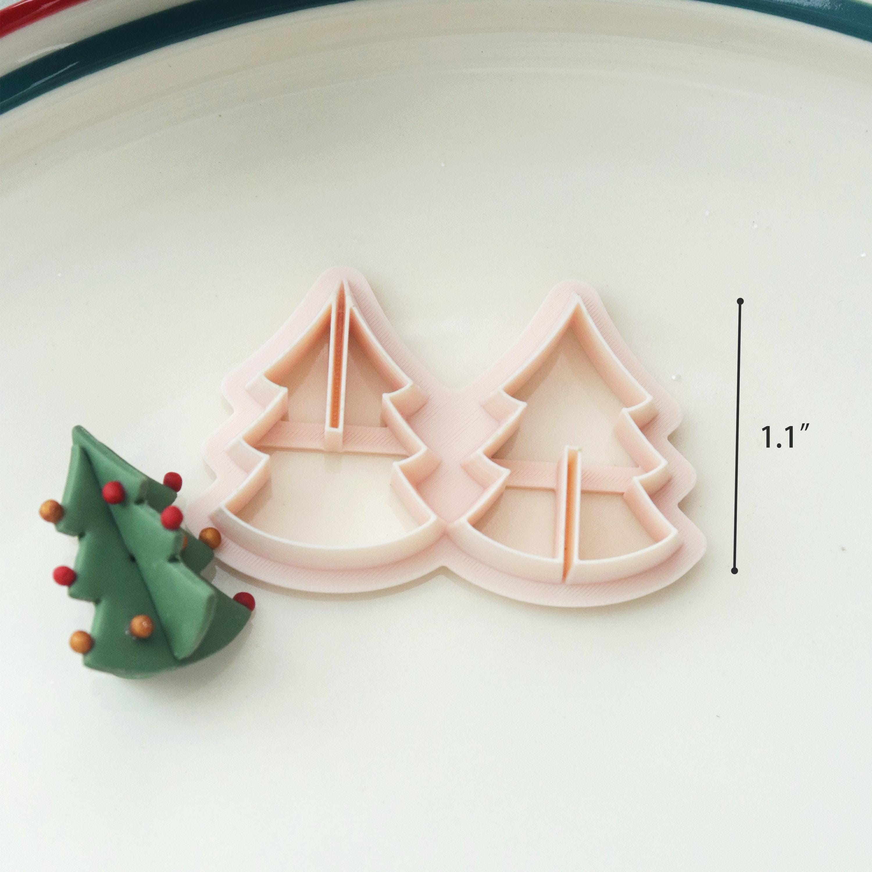 3D Christmas Tree Polymer Clay Cutter – Holiday Tree Mold for DIY Earrings and Ornaments