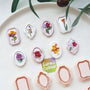 Vintage frame polymer clay cutters with layered cameo earring examples