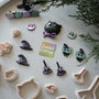 Witch cat clay earring cutter details