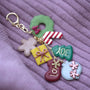 Finished Christmas charm chain example made with FG101 cutters