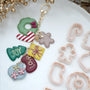 FG101 Christmas polymer clay cutters and finished charm examples