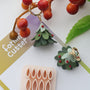 Christmas tree leaf cutter plate and polymer clay design examples