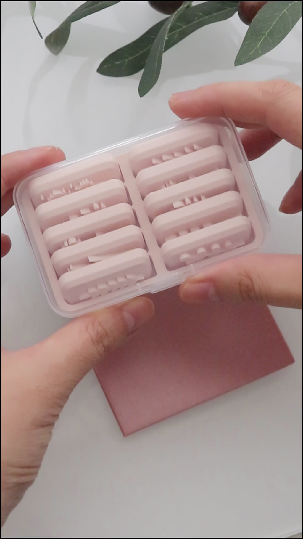 Floral Imprint Set – 10 Botanical Designs with Outer Shape Frame, Double-Sided Stamps, Compact Storage