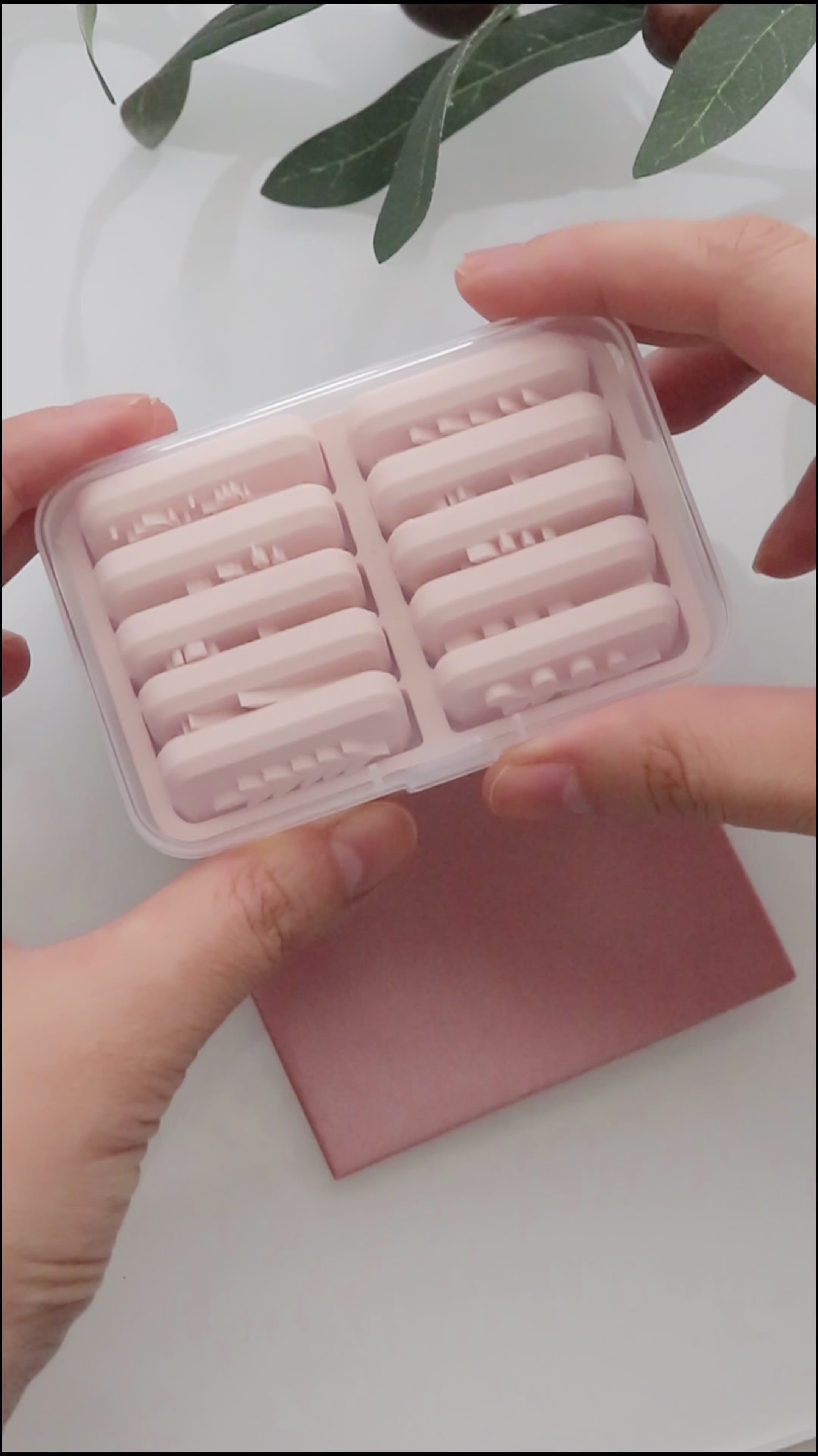 Floral Imprint Set – 10 Botanical Designs with Outer Shape Frame, Double-Sided Stamps, Compact Storage